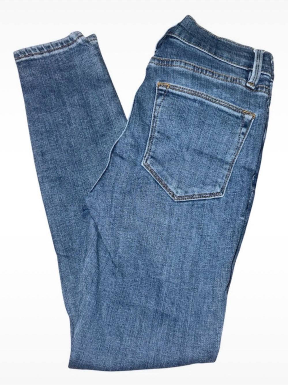 Frame Denim Skinny Jeans in Medium Blue Wash
